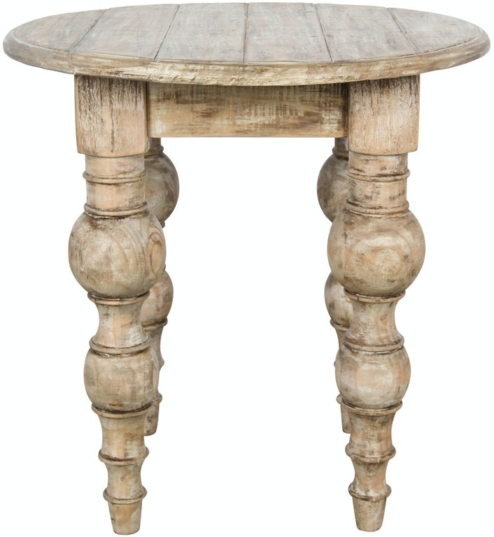 Round pine end table discount